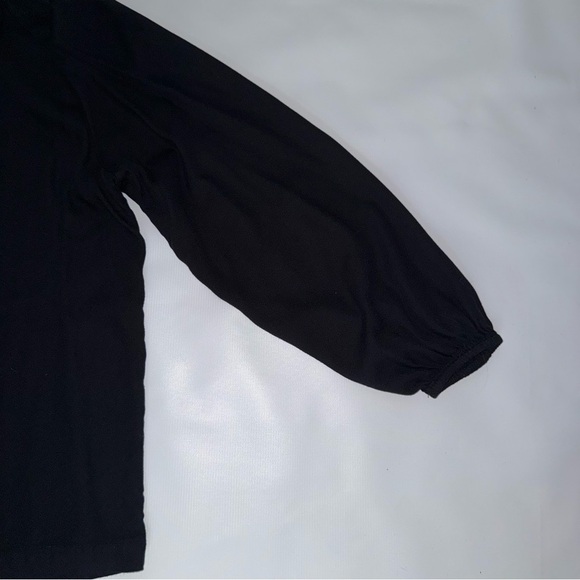 Old Navy Black Women's Flowy Peasant Blouse size large boho vibe coastal cowgirl - Picture 7 of 13